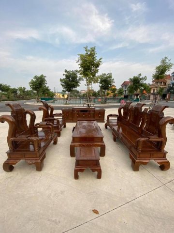 Combo bộ bàn ghế tần thủy hoàng + kệ tivi gỗ mun (Chú Định, Phú Thọ)