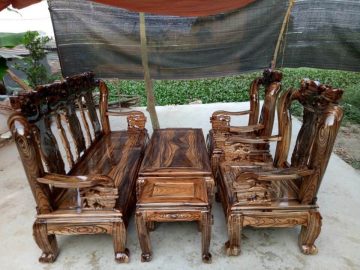 Bộ bàn ghế Minh Quốc gỗ tràm tay 10 (Cô Hải, Vĩnh Phúc)
